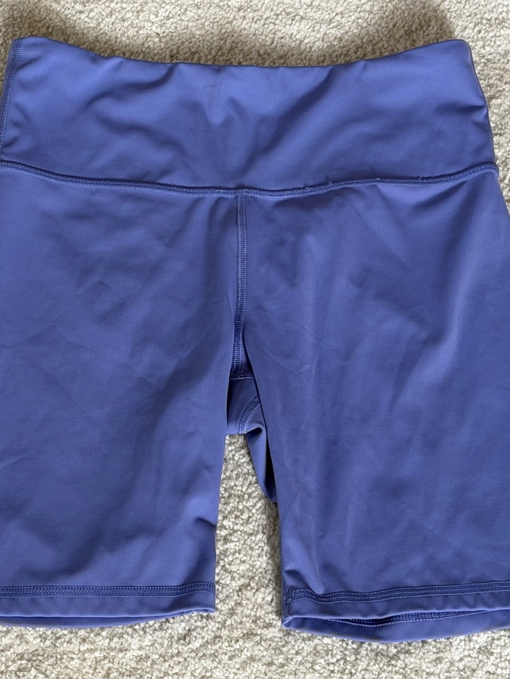 Athleta Elation Train Logo Bike Shorts Women’s Size Medium Periwinkle Blue NEW